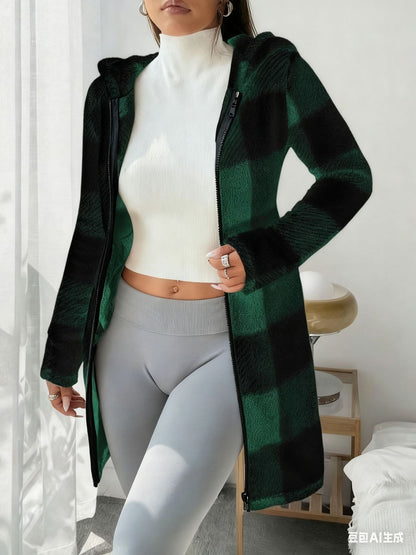 Plaid Hooded Jacket