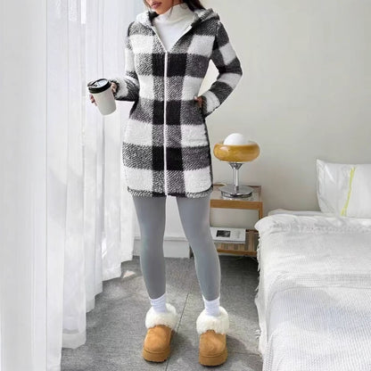 Plaid Hooded Jacket