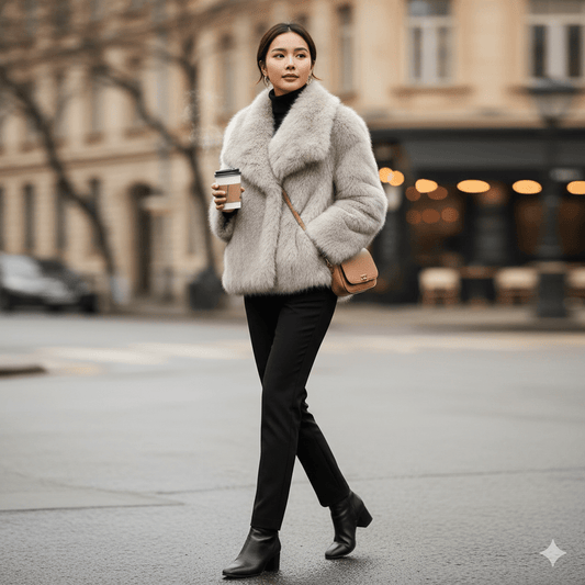 Cropped Faux Fur Jacket