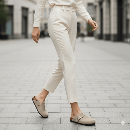 Suede Cork Mules
