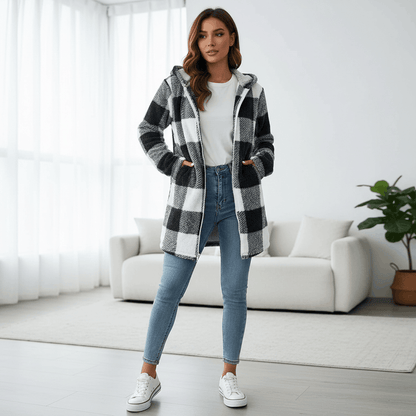 Plaid Hooded Jacket