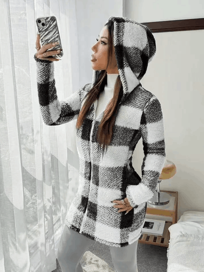 Plaid Hooded Jacket