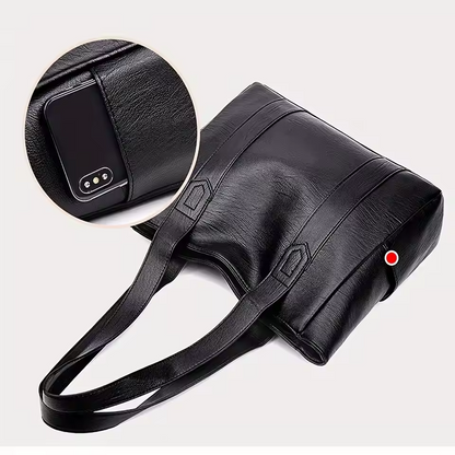 leather tote bag Black 